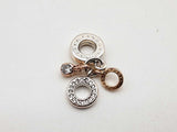 Pandora Triple Ring Logo 0.925 Sterling Silver Dangle Charm Do0526lrde