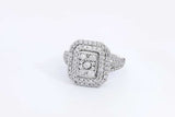 1.25ctw Diamond Ring In 10k White Gold 4.7 Grams Size 7 Eb0225oirsa