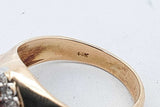 Heart Shaped Purple Gemstone & Diamond Ring 14k Yellow Gold 4.6g Sz 6 Eb426wxzsa