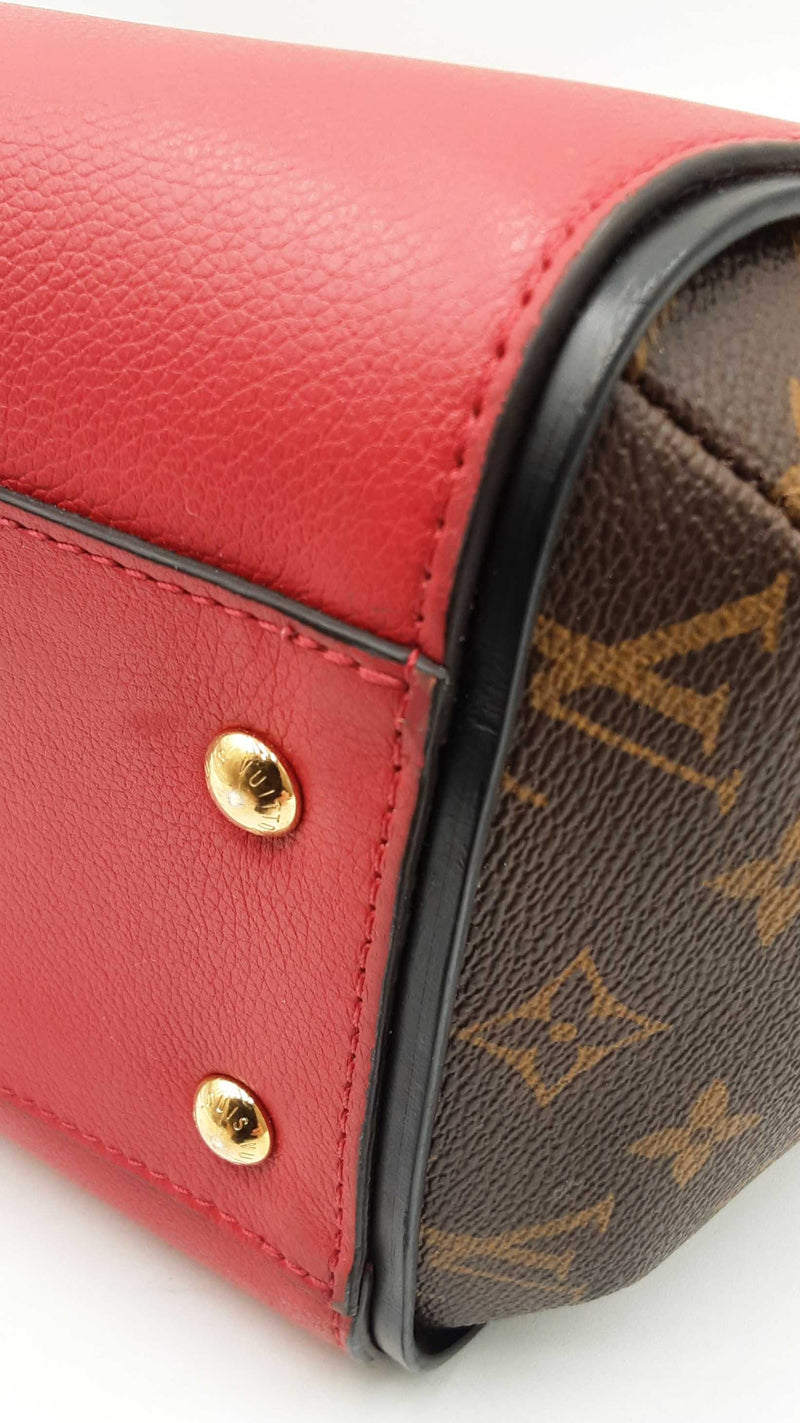 Louis Vuitton Kimono Tote Bag In Monogram Canvas & Cerise Leather Fw0625rzxdu