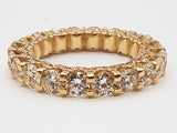 4.53 Cttw Diamonds 14k Yellow Gold 5.9g Eternity Ring Size 6.25 Do0725orxzde