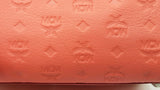 Mcm Ottomar Essential Boston Bag In Embossed Hot Coral Leather Fw0825lexdu