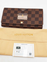 Louis Vuitton Damier Ebene Trunks & Locks Sarah Wallet Eb0824orxsa