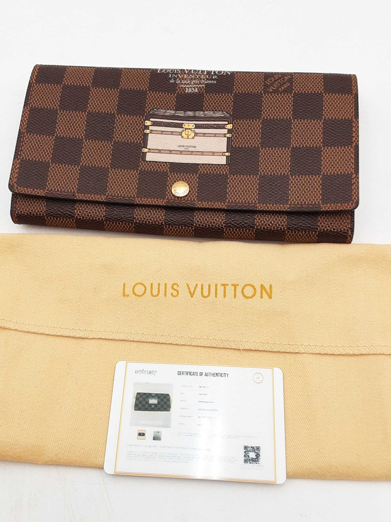 Louis Vuitton Damier Ebene Trunks & Locks Sarah Wallet Eb0824orxsa