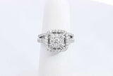 Lab Grown Diamonds 0.96ctw Wedding Set In 14k White Gold 6.89g Sz 5 Eb0224oxzsa