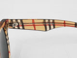 Burberry Transparent Vintage Check Round Frame Sunglasses Fw0925cxdu