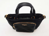 Prada Saffiano Trimmed Tessuto Nylon Black Handbag Sd0825pzxde