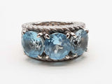 Judith Ripka Sterling Silver Blue Topaz Ring Size 6 Do0124lxzde