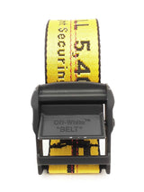 Off White C/o Virgil Abloh Industrial Belt In Yellow & Black Fw0925lxzdu