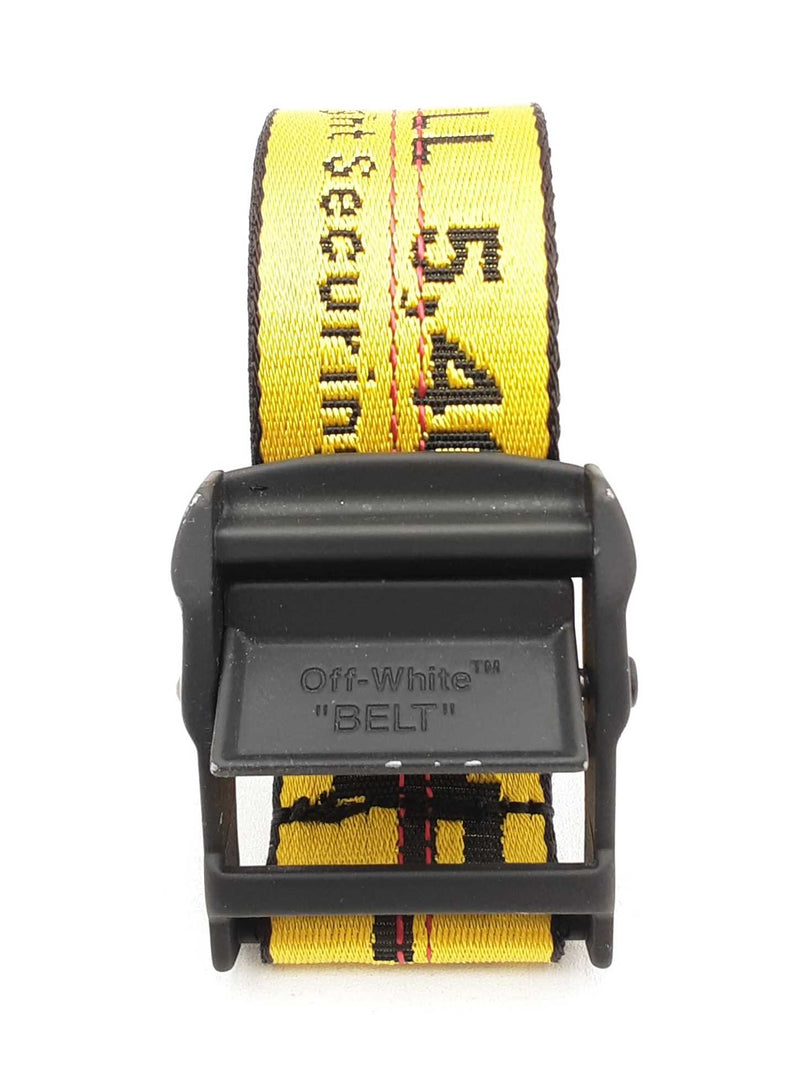 Off White C/o Virgil Abloh Industrial Belt In Yellow & Black Fw0925lxzdu