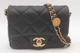 Chanel Black Quilted Caviar Mini Twist Your Buttons Flap Bag Eb0626lexzsa