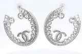 Chanel Metal Crystal Cc Xl Hoop Earrings Eb1225ixzdu