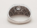 0.25 Carat Lab Grown Diamond Center 18k Wg 6.2g Ring Size 8.75 Do0326ixzde