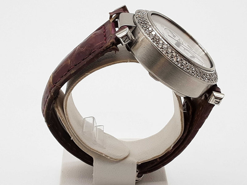 Cartier 2412 36mm Pasha Chronograph White Grid Dial Steel Watch Do0625oxzxde