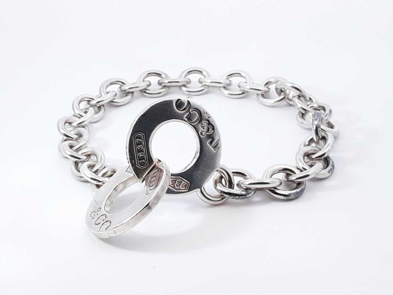 Tiffany & Co. 1837 Interlocking Circles 925 Bracelet 21 Grams 6