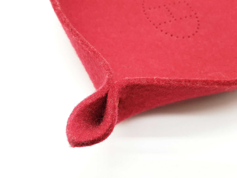 Hermes Mises Et Ralances H Evelyn Red Felt Snap Tray Collectible Do1025lrxde