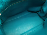 Hermes Kelly 35cm Cobalt Blue Clemence Palladium Shoulder Bag. Do0126lzxzxde