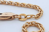 18k Yellow Gold Wheat Chain Necklace With 10k Clasp 12.9g 18 Inch Eb0726llxzde