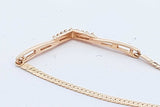 0.09cttw Diamond Chevron 14k Pendant With 12k Herringbone Chain 4.8 Grams 17.5 Inch Eb0826oxzde