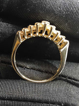 1.08 Cttw Diamond & 14k Yellow Gold Pyramid Ring 4.5 Grams Size 7 Fw0426wcrdu