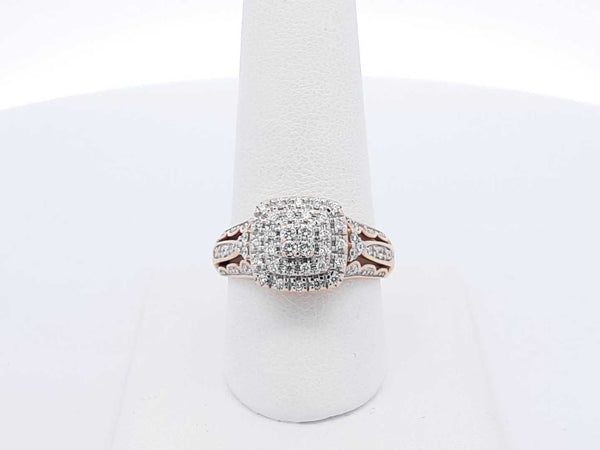 Keepsake 0.48 Cttw Diamond & 10k Gold Halo Ring 5.4 Grams Size 8.5 Fw0725orxdu