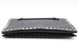 Valentino Garavani Rock Stud Dark Blue Leather Clutch Eb0526pxzde