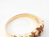 Diamond & 14k Yellow Gold Nugget Band 4.2 Grams Size 9.5 Fw0826pzxdu