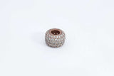 Pandora Rose Gold Plated Sparkling Pave Triple Row Charm 2.3 Grams Eb1024rdu