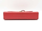 Yves Saint Laurent Envelope Flap Bag In Red Quilted Grained Leather Fw1225przdu