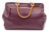 Dooney & Bourke Purple Leather Satchel Shoulder Bag Eb1025rxdu