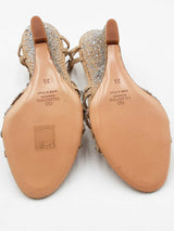 Valentino Garavani Embellished Wedge Sandals Size 36 Eb1225lxzdu