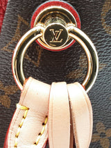 Louis Vuitton Monogram V Tote Mm In Monogram Canvas & Red Leather Fw0626loxzdu
