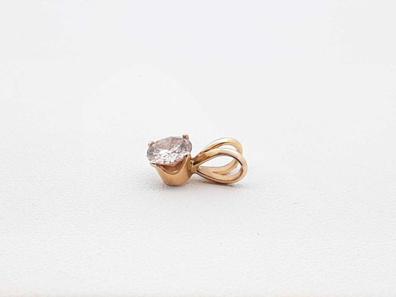 .65 Cttw Diamond & 14k Yellow Gold Solitaire Pendant 0.7 Grams Fw1024pzxdu