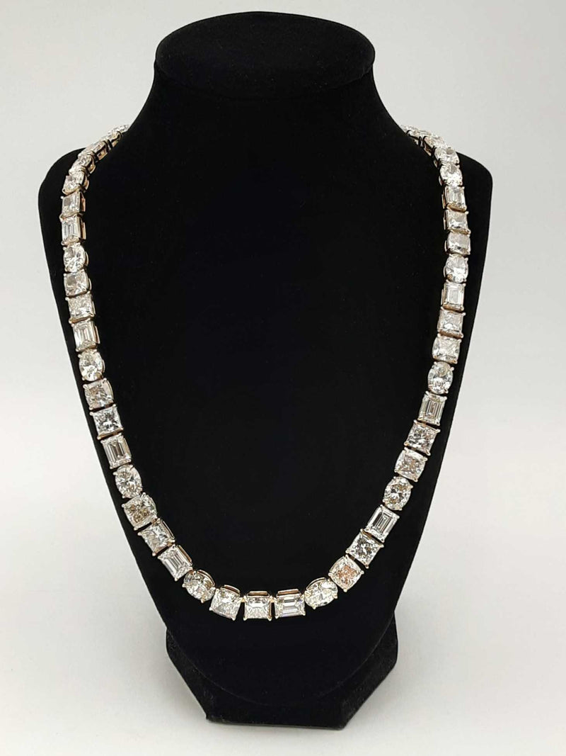 Approx. 57ctw Lab Grown Diamond Necklace In 14k Yellow Gold 103.1g Eb0924wxxxzsa