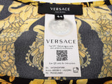 Versace Floral Baroque Black Gold Cold Shoulder Poncho Blouse Do0826porde