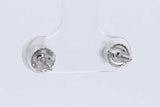 1.0cttw Lab Grown Diamond Stud Screwback Earrings 14k White Gold 0.8g Eb326orxdu