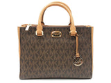Michael Kors Mk Monogram Coated Canvas Kellen Satchel Sd0726izdu