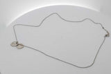 Tiffany & Co. Double Heart Tag Pendant Sterling Necklace 2.7g 18.5in Eb1026lxzsa