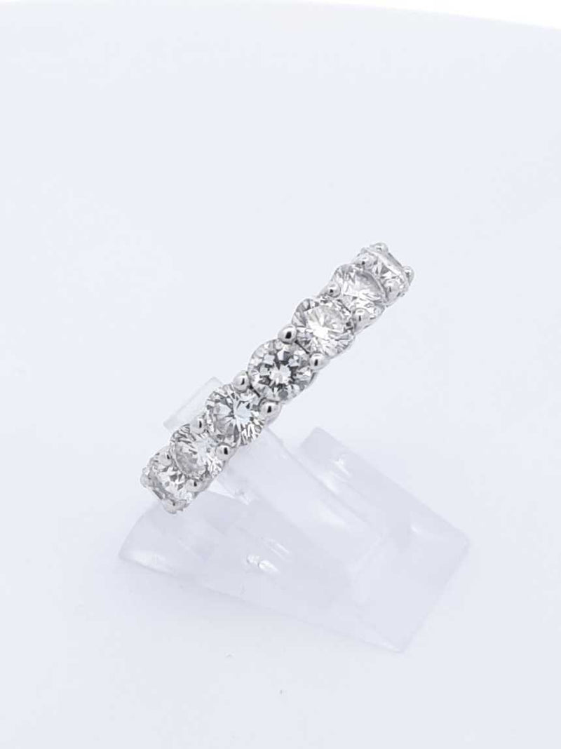 4.25 Cttw Lab-grown Diamond & 14k White Gold Ring 4.9 Grams Size 6 Fw0425orrdu