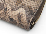 Coach Python-embossed Leather Wallet In Beige, Taupe, & Brown Fw1026lrdu