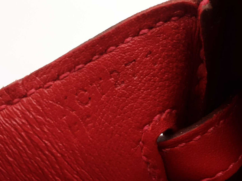 Hermes Birkin 25 Rouge Tomate Red Box Calf Palladium Handbag Do0925lxzxzde