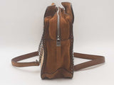 Michael Kors Astor Patchwork Suede Satchel Brown Aa0626rzsa
