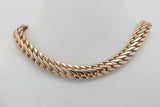 14k Yellow Gold Flat Braided Chain Necklace 13.5 Grams 18 Inch Eb0926cexsa