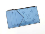 Louis Vuitton Taigarama Coin & Card Holder In Denim Blue Monogram Coated Canvas & Taiga Leather Fw0826oxzdu