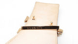 Versace 50mm Black Leather Belt & Gold-tone Virtus Buckle Fw0525crdu