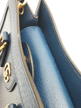 Gucci Navy Blue Leather Diana Bamboo Handle Tote Bag Eb0426lexzde