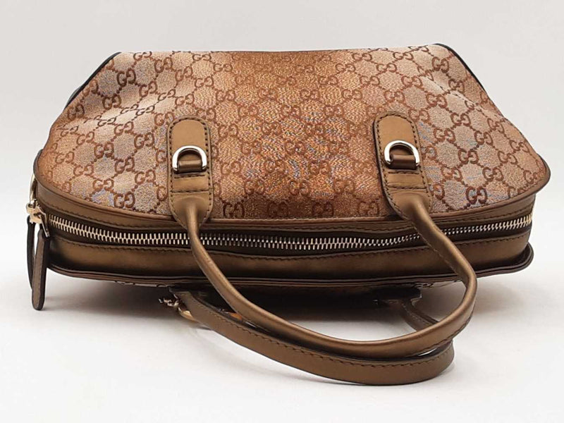 Gucci Metallic Top Handle Heart Bit Gold Handbag Aa0925wxzsa