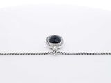 David Yurman Sterling Silver Onyx & Diamond Albion Necklace 17 Inch Fw0525lxzdu