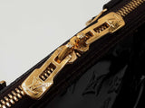 Louis Vuitton Alma Pm Handbag In Monogram-embossed Amarante Vernis Fw0426pxzdu