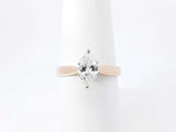 1.05 Cttw Marquise Diamond & 14k Gold Solitaire Ring 2.7g Size 7.5 Fw0826orzxdu